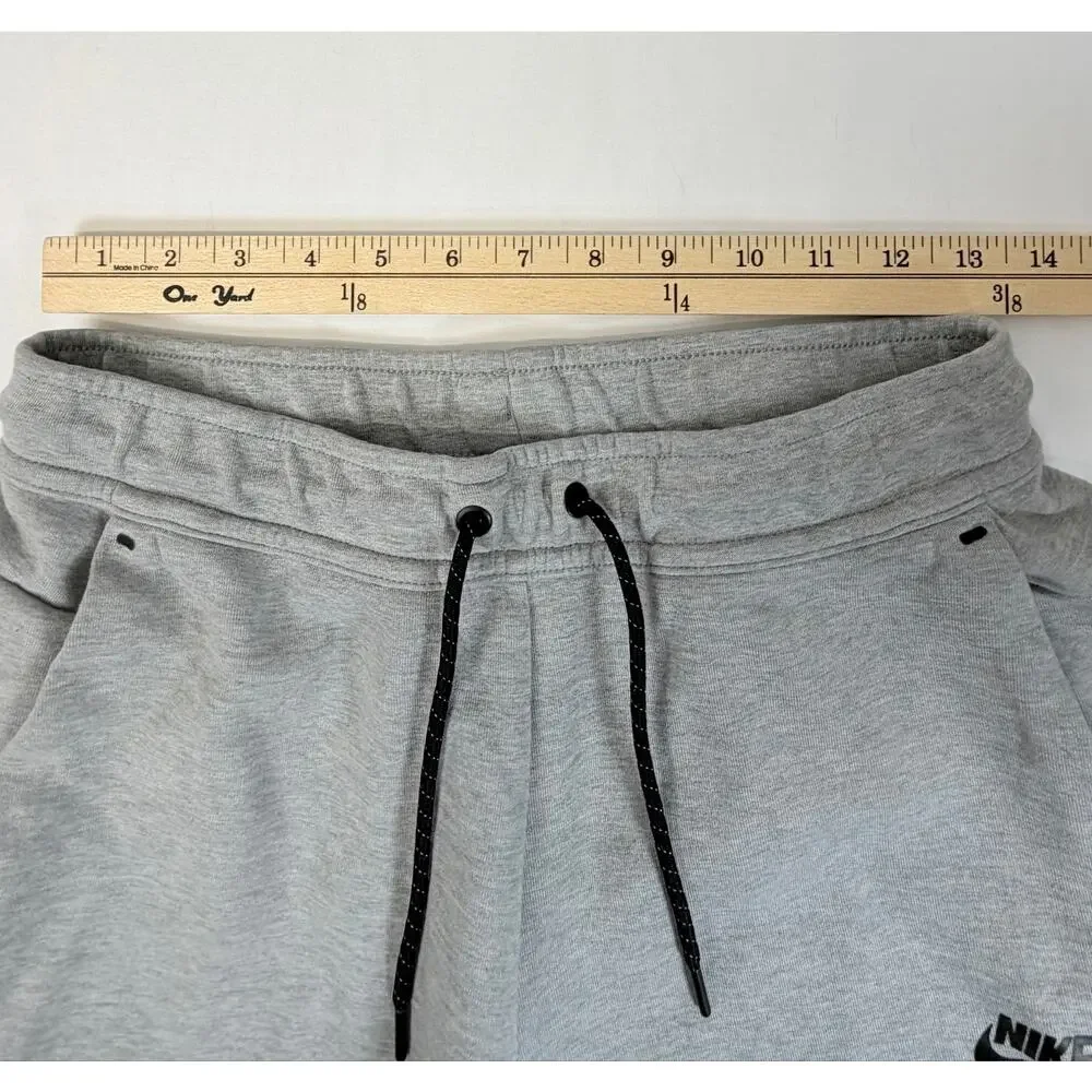 Nike Tech Fleece Joggers Mens Small Gray Black Tapered Sweatpants Zip Pocket